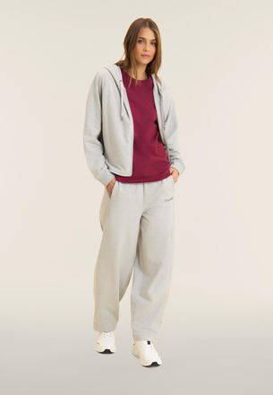 Freddy Felpa boxy cropped m&eacute;lange donna con zip e cappuccio
