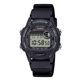 Casio Mens Black Digital Watch with Gray Dial- W-220H-1AVCF