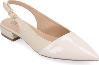 Journee Collection Bertie Slingback Flat in Bone at Nordstrom Rack, Size 8.5