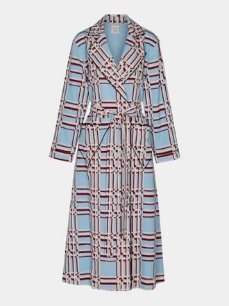 Emilia Wickstead Georgette Painted-Grid Robe