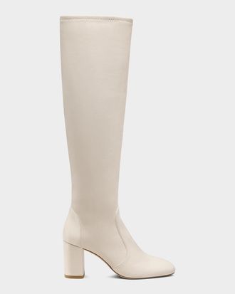 Stuart Weitzman 75mm Lucie Leather Knee-High Boots