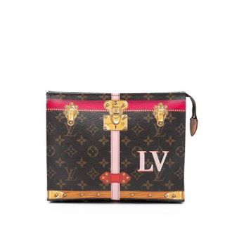 Louis Vuitton Pre-owned Clutches, female, Brown, Size: ONE SIZE Pre-owned Toiletry Pouch 26