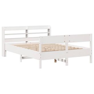 Berkfield Home Decorative Bed Frame without Mattress White 160x200 cm Solid Wood Pine