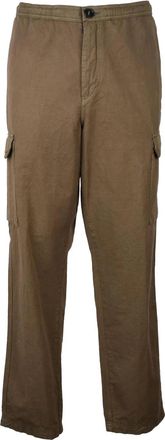 Paul Smith Green Cargo Cotton-Linen Pants
