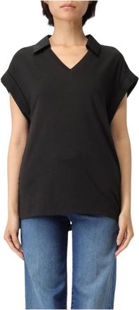 Liu Jo Tops, Dames, Zwart, S, Groene V-hals Top voor Vrouwen