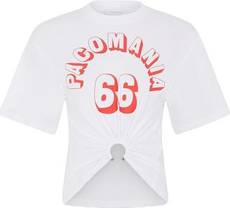 Paco Rabanne Printed Piercing Cotton T-shirt