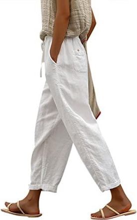 SOLDE Pantalons En Lin en Blanc jusqu a 30 Stylight