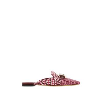 Ferragamo Gevlochten Bow Muiltjes - Dames - Slip ons - Veelkleurig - 38 1/2 EU - Leer - Schoenen