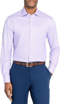 W.R.K Slim Fit Crisscross Reworked Dress Shirt in Lilac at Nordstrom, Size 16.5
