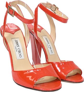 Jimmy Choo London Womens Patent Leather Ankle Strap High-Heeled Sandal (Authentic Pre-Loved)