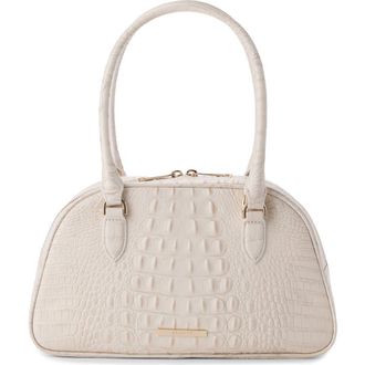 Brahmin Angie Leather Barrel Bag in Ivory at Nordstrom
