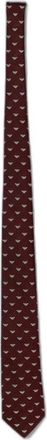 Emporio Armani Cravatta Jacquard Monogram in Pura Seta - - Accessories - unisex - Rosso - ONE SIZE