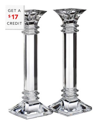 Waterford Marquis By Waterford Treviso Set Of 2 Candlesticks