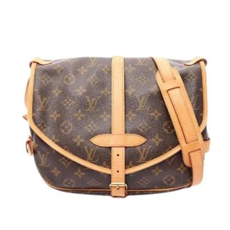 Louis Vuitton Pre-owned Saumur Monogram Schoudertas - Dames - Pre-owned - Bruin - Maat: ONE Size Leer