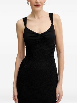 Guess Co Abito midi Caitlyn - Nero