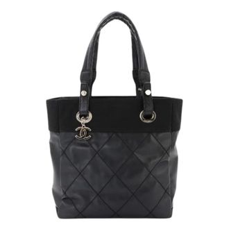 Chanel Pre-owned A34208 Paris Biarritz Tote Bag - Dames - Pre-owned - Zwart - Maat: ONE Size Leer