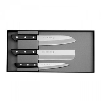 OEM Juego De Cuchillos De Cocina Tojiro Basic Vg-10, 3 Piezas, Hojas De 13,5 A 16,5 Cm