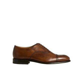 Kiton Leren Veterschoen - Heren - Nette schoenen - Bruin - 42 EU - Leer - Schoenen