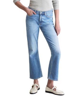 Marc O'Polo Denim Bootcut-Jeans MARC OPOLO DENIM Josina, aus Organic Cotton Stretch, Damen, Gr. 27, L&auml;nge 32, medium blau, Denim/Jeans, Obermaterial: 98% Baumwolle, 2% 
