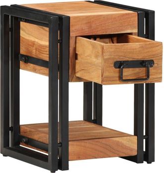 vidaXL Vidaxl - Armario de Noche Marrón 30 x 30 x 40 cm madera maciza de acacia