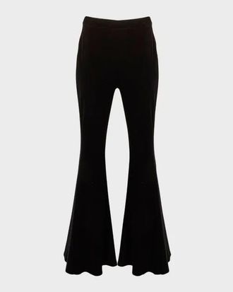 Anne Fontaine Vic Velvet Pants in Black at Nordstrom, Size 40 Eu