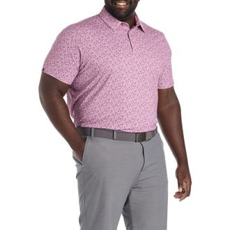 Callaway Big & Tall Confetti-Print Performance Polo Shirt in Mesa Rose at Nordstrom, Size Xx-Large