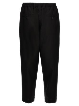Marni Mens Black Virgin Wool Cropped Pants