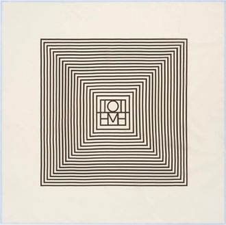 Toteme Centered Monogram Silk Scarf