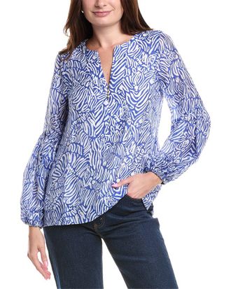 Lilly Pulitzer Laurelie Linen-Blend Top