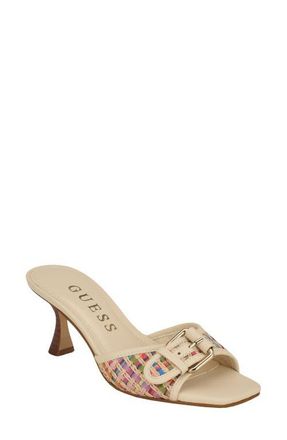 Guess Dista Slide Sandal in Medium Natural 101 at Nordstrom, Size 5.5