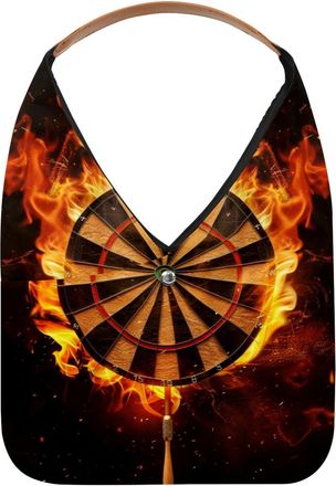 Generic Fire Darts Board Reusable Lightweight Grocery Bags - Foldable Into Compact Pouch, Washable & Sturdy, Multipurpose for Shopping and Travel