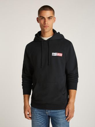 Tommy Jeans Plus Hoodie »TJM REG ENTRY GRAPHIC HOODIE EXT« in Grossen Grössen, Logodruck, Kängurutasche