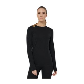 Icebreaker 200 Oasis LS Crewe - Dames - Sport - Zwart - Maat: M Wol