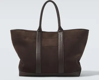Tom Ford Borsa in suede con pelle