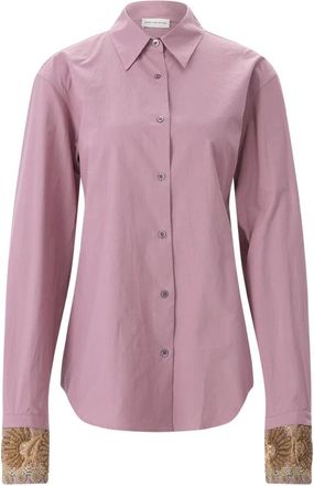 Dries Van Noten Overhemden - Dames - Blouses & Shirts - Roze - Maat: XS Katoen