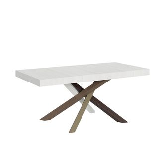 Itamoby Mesa extensible 90x180/440 cm fresno blanco patas multicolor 4/c