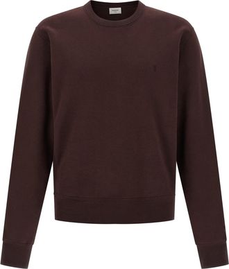 Saint Laurent Cassandre Felpe Bordeaux-Uomo