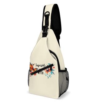 Generic Impossible Is A... Math Unisex Shoulder Bags Casual Crossbody Chest Bag Sling Backpack for Hiking Cycling Travel