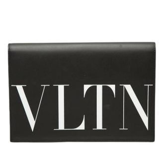 Valentino Pre-owned Leren Clutch - Dames - Pre-owned - Zwart - Maat: ONE Size Zijde
