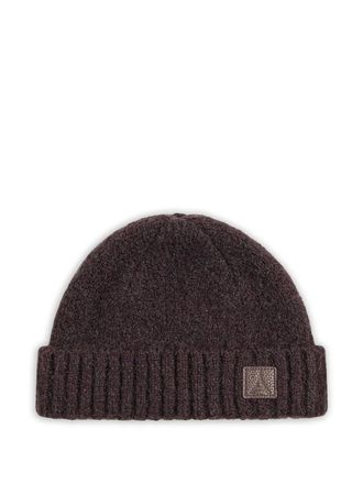 Mani&egrave;re De Voir Tima brushed-knit beanie hat - unisex - Wool/Polyacrylic - One Size - Brown