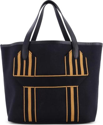 Herm&egrave;s Borsa tote Pursangle in tela e pelle - Nero