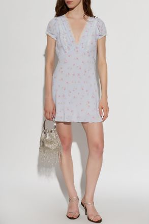 LoveShackFancy Short Dress Yasmin, Womens, Blue