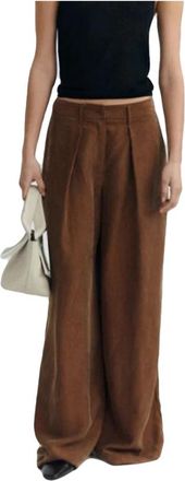 Thinking Mu Cirila Broek - Dames - Wijde Broeken - Bruin - L - Broeken
