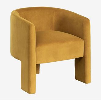 Sklum Sill&oacute;n En Terciopelo Xastru Sklum Mostaza