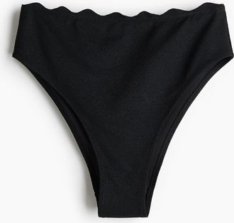 H&M Cheeky Bikinihose High Waist - Schwarz