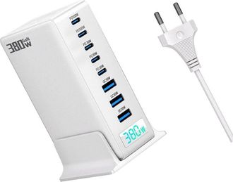 OEM Adaptador De Corriente De 380 W Con 8 Puertos, 5 Puertos Tipo C Y 3 Puertos Usb Para Dispositivos Eficientes