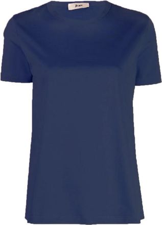 Herno Cotton T-shirt - Dames - T-shirts - Blauw - M - Katoen - Tops