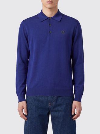 Fendi Polo in maglia di lana con logo FF