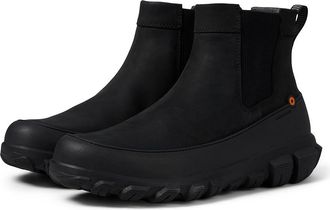Bogs Cedar Chelsea Womens Rain Boots Black : 6.5 M, Leather