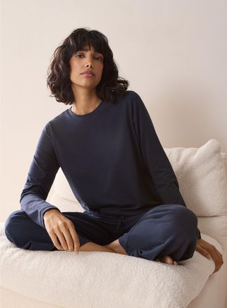 Twik Womens Long-sleeve crew-neck lounge T-shirt